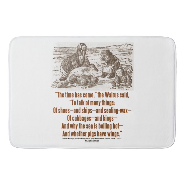 Wonderland Time Has Come Through Looking Glass Bath Mat (Front)