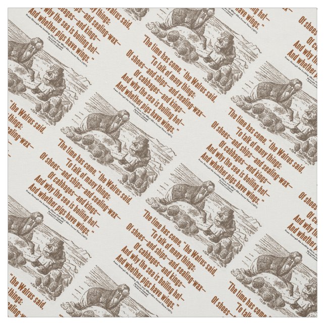 Wonderland Time Has Come Through Looking Glass Fabric (Swatch)