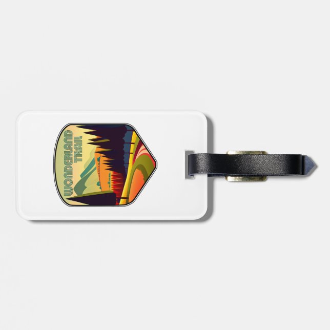 Wonderland Trail Colours Luggage Tag (Back Horizontal)