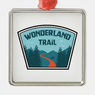 Wonderland Trail Metal Ornament
