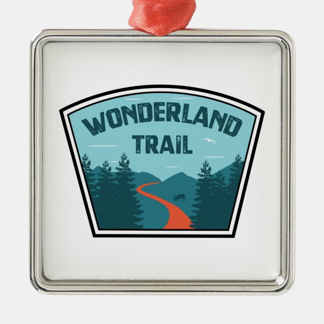 Wonderland Trail Metal Ornament (Front)