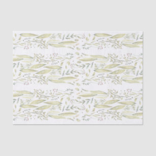 Wonderland Watercolor Floral Rustic Wedding Tissue Paper