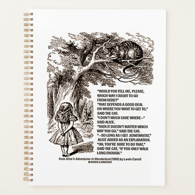 Wonderland Which Way I Ought To Go Quote Planner (Front)