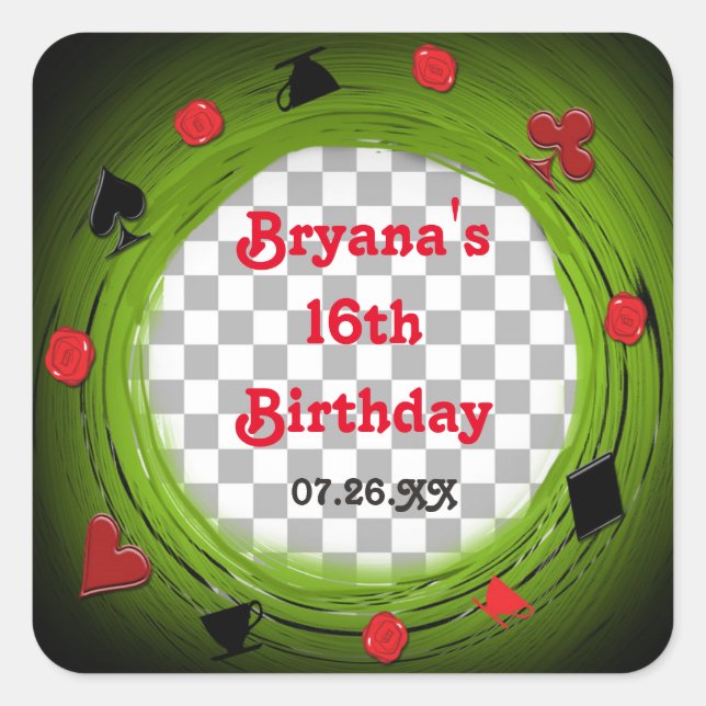 Wonderland Whimsical Mad Tea Party Swirl Sticker (Front)