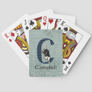 Wonderland White Rabbit Letter C Playing Cards