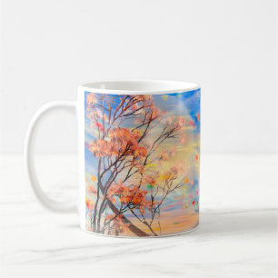 Wonderrful view on sunsetart,abstract background,a coffee mug