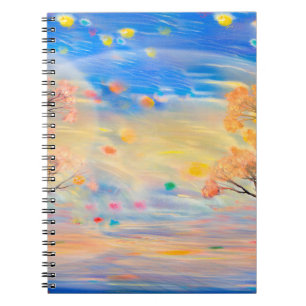 Wonderrful view on sunsetart,abstract background,a notebook