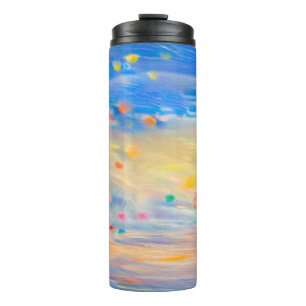 Wonderrful view on sunsetart,abstract background,a thermal tumbler