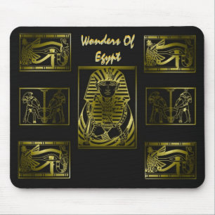Wonders Of Egypt Gold Mouse Pad
