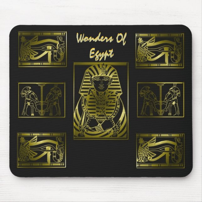 Wonders Of Egypt Gold Mouse Pad (Front)