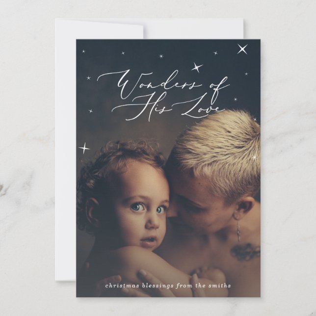 wonders of his love holiday card (Front)