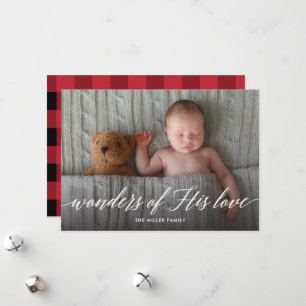 Wonders of His Love Holiday Photo Card