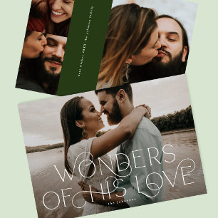 Wonders of His Love Photo Religious Family  Holiday Card
