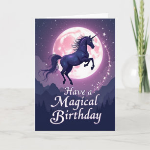 Wondrous Cosmic Unicorn Card