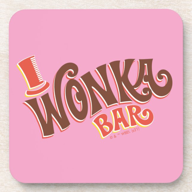 Wonka Bar Logo Coaster (Front)
