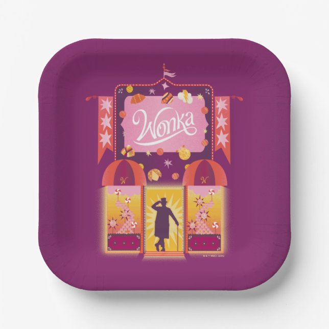 Wonka Candy Store Graphic Paper Plate (Front)