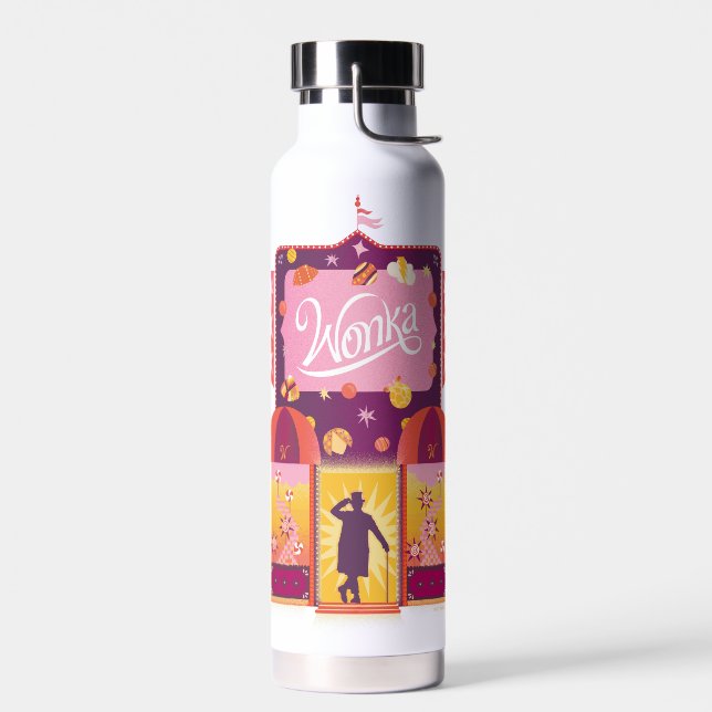 Wonka Candy Store Graphic Water Bottle (Left)
