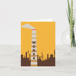 Wonka Factory Silhouette Note Card