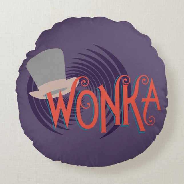 Wonka Spiral Logo Round Cushion (Front)