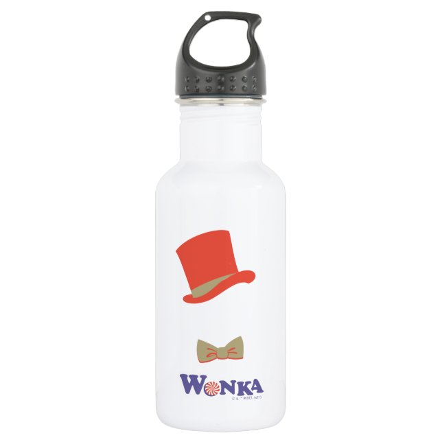 Wonka Top Hat & Bow Tie 532 Ml Water Bottle (Front)