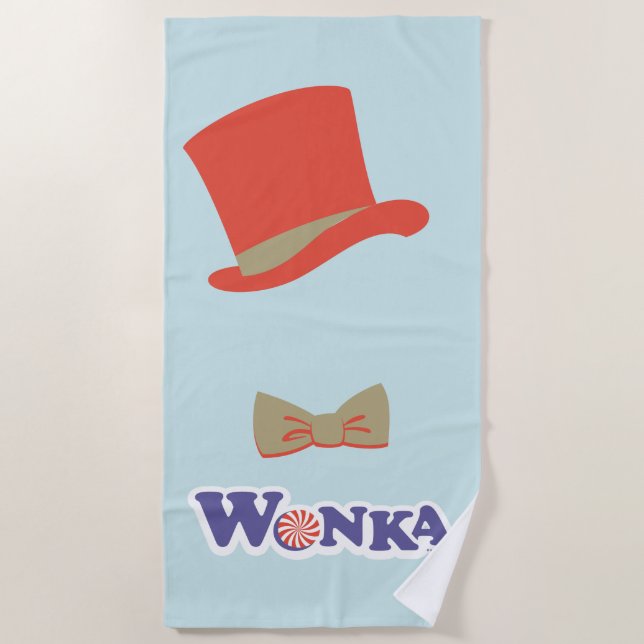 Wonka Top Hat & Bow Tie Beach Towel (Front)
