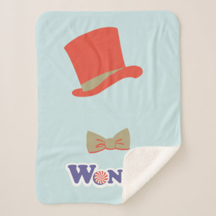 Wonka Top Hat & Bow Tie Sherpa Blanket