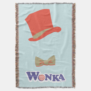 Wonka Top Hat & Bow Tie Throw Blanket