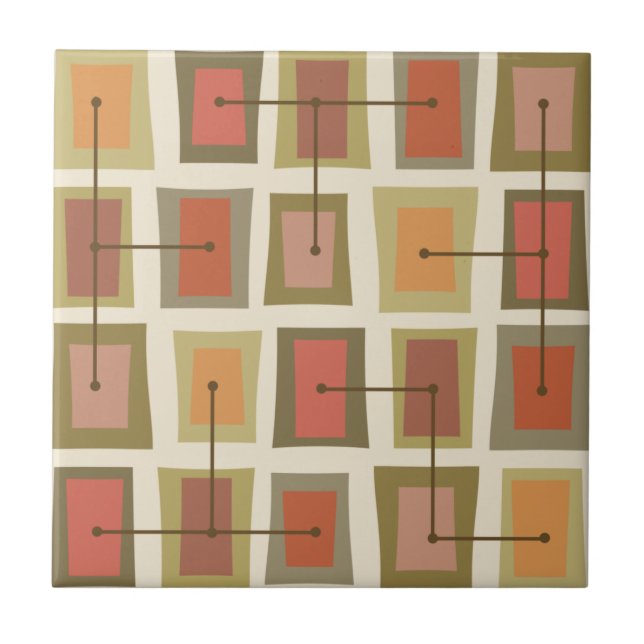 Wonky Doors Smaller Botanical Ceramic Tile (Front)