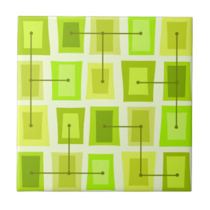 Wonky Doors Smaller Chartreuse Ceramic Tile