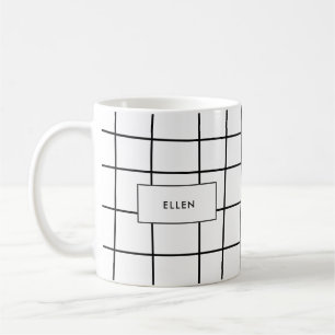 Wonky grid lines coffee mug