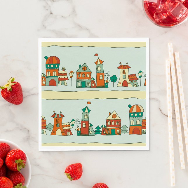 Wonky Houses Napkin (Creator Uploaded)