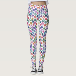 Wonky Rainbow Dots Leggings