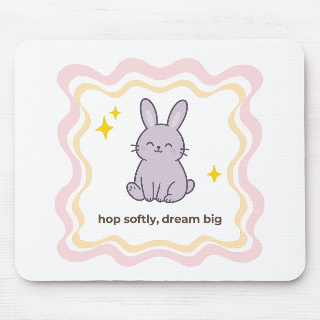 Wonky Zoo Bunny Mousepad (Front)