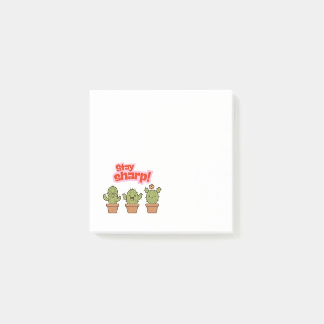 Wonky Zoo Cacti Post-It Notes (Front)