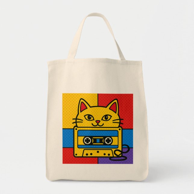 Wonky Zoo – Catsette Tote Bag (Front)