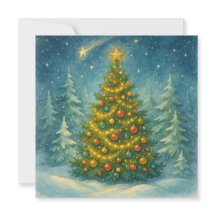 Wonky Zoo Christmas Postcard – Christmas Tree