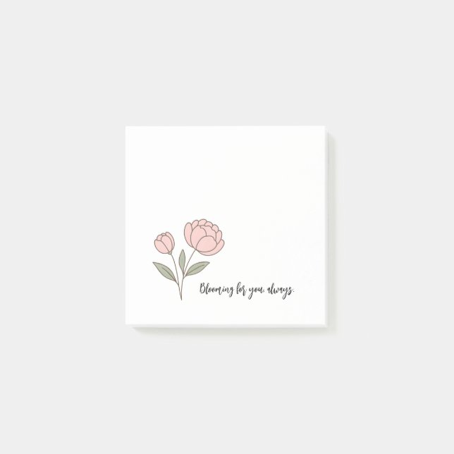 Wonky Zoo Peonies Post-it Notes (Front)