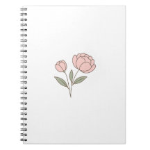 Wonky Zoo Peonies Spiral Photo Notebook