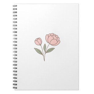 Wonky Zoo Peonies Spiral Photo Notebook