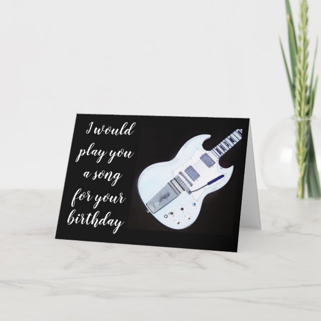 WON'T PLAY A SONG **60th BIRTHDAY CARD** Card (Front)