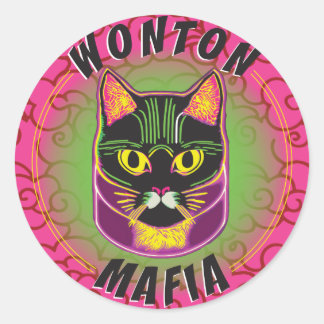 Wonton Mafia Cat Sticker