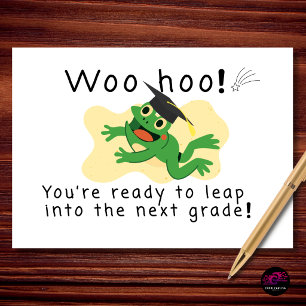 Woo Hoo Leap Into Next Grade Congrats Card