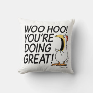 WOO HOO! YOU'RE DOING GREAT! [bold] Sandra Boynton Cushion