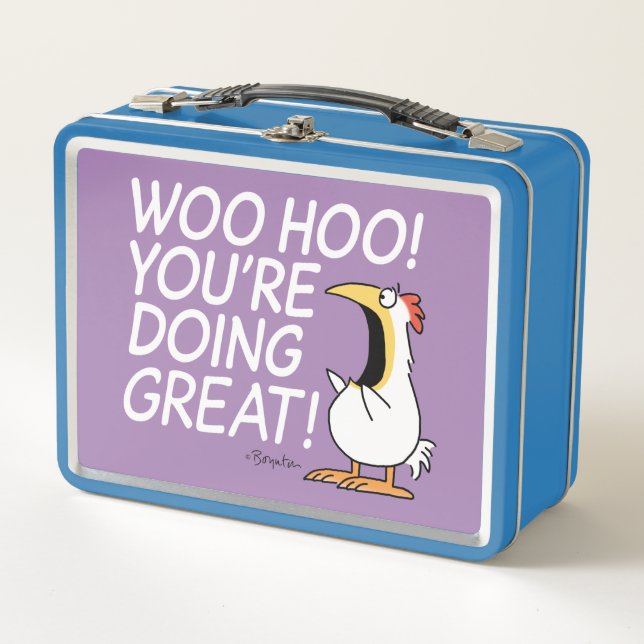 WOO HOO! YOU'RE DOING GREAT! Sandra Boynton Metal Lunch Box (Front)