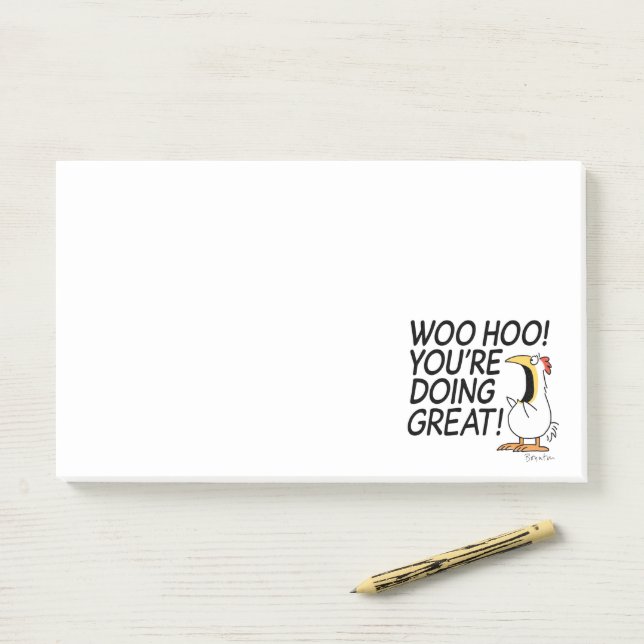 WOO HOO! YOU'RE DOING GREAT! Sandra Boynton Post-it Notes (On Desk)