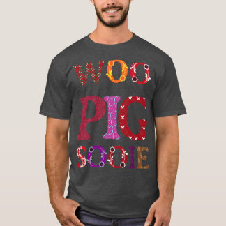 Woo Pig quilted LETTER T-Shirt
