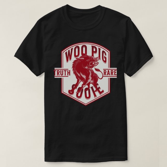 Woo Pig Sooie Badge T-Shirt (Design Front)