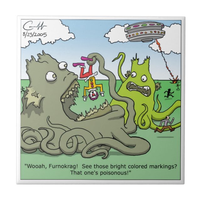 "Wooah, Furnokrag" Ceramic Tile (Front)