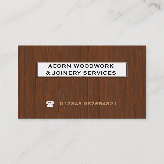 Wood 3, Wood effect Business Cards (Front)