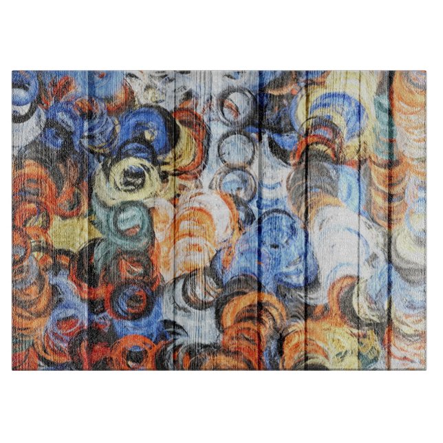Wood Abstract Cutting Board (Front)